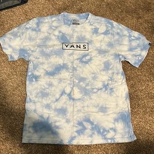Vans size M/L kids blue and white tee
